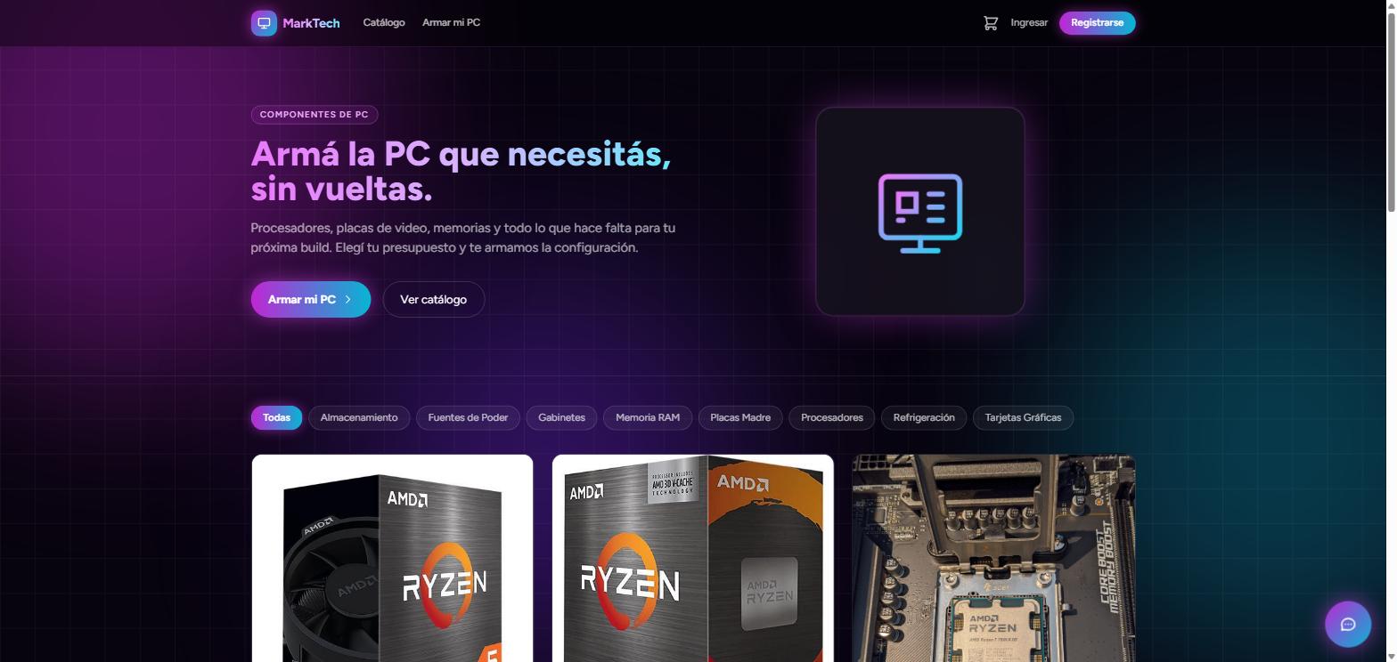 Catálogo de la tienda MarkTech